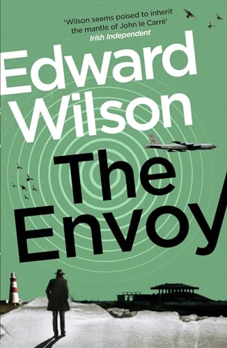Book cover for "The Envoy" with a man, plane, and lighthouse.