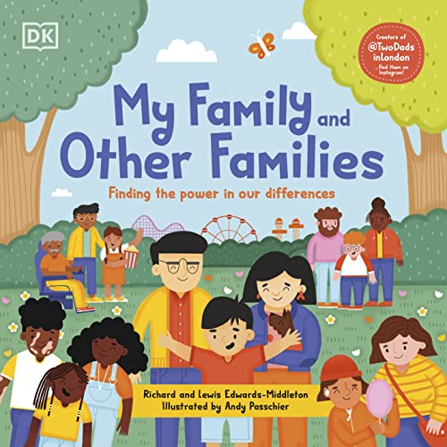 Book cover depicting diverse families in a colorful, illustrated park scene.