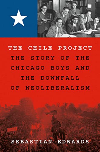 Book cover: "The Chile Project" with Chilean flag and group portrait.