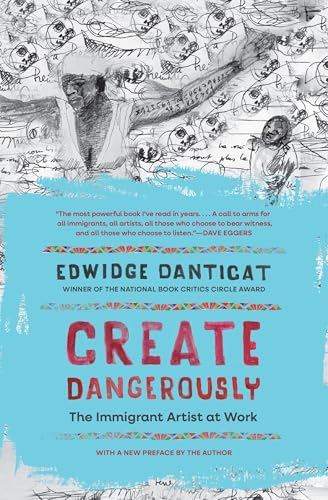 Book cover with sketched figures and red title: “Create Dangerously.”