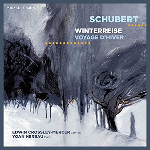 CD cover for Schubert’s “Winterreise” featuring a winter landscape painting.