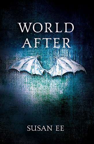Book cover: "World After" by Susan Ee, with angel wings in rain.