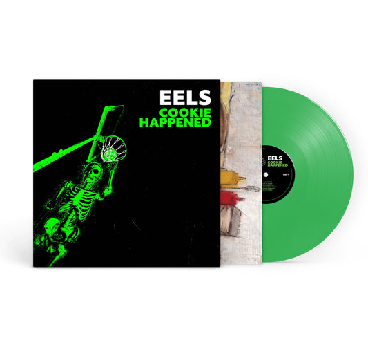 Green vinyl LP of Eels’ “Cookie Happened” with skeleton artwork.