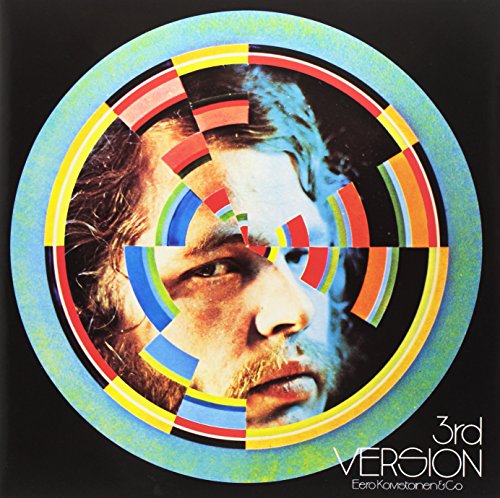 LP record cover featuring a portrait distorted by colorful concentric circles.