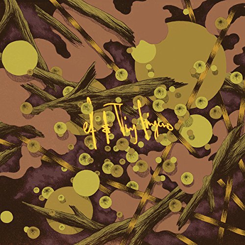 Album cover for Ef / Tiny Fingers - Vayu, abstract yellow and brown design.