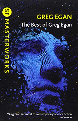 Book cover featuring a blue voxel-style human face against a dark, digital background.