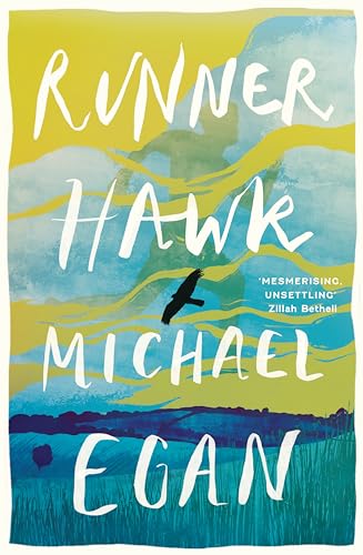 Book cover titled Runner Hawk by Michael Egan featuring a silhouette of a running figure.
