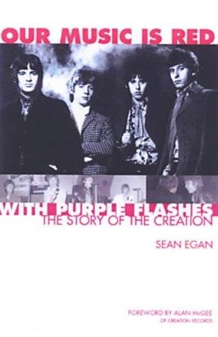 Book cover featuring four men and smaller inset photos, titled “Our Music Is Red.”