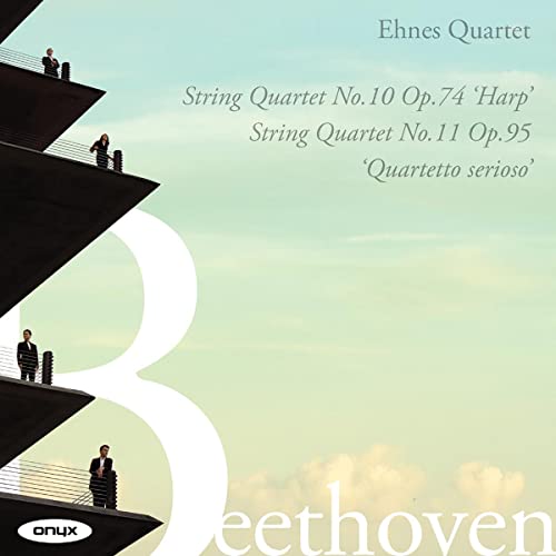 CD cover for Ehnes Quartet performing Beethoven string quartets, abstract design.