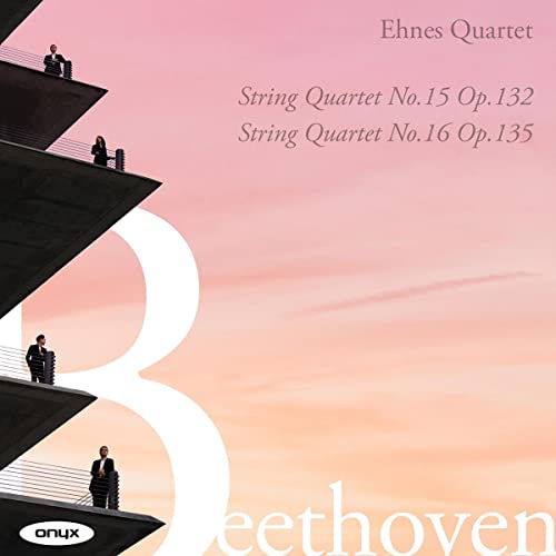 CD cover for Ehnes Quartet performing Beethoven string quartets, abstract design.