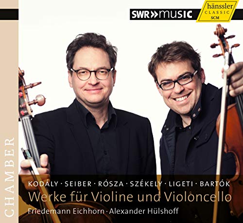 CD cover featuring two smiling musicians with violin and cello.