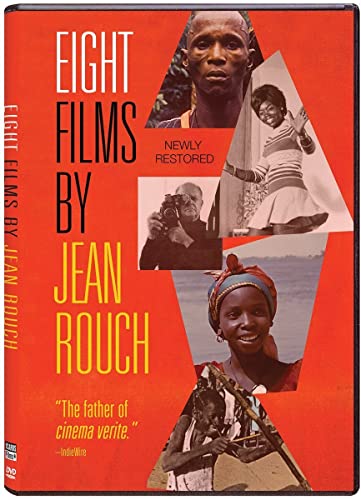 DVD cover for "Eight Films By Jean Rouch" featuring portrait photography.
