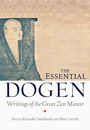 Book cover featuring a portrait of a bald monk and bold text: "The Essential Dogen.