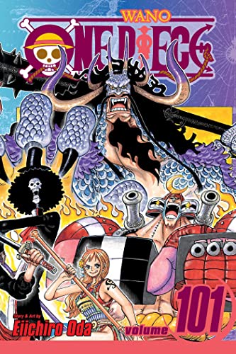 Manga cover featuring Kaido, Nami, Brook, and Franky from One Piece volume 101.