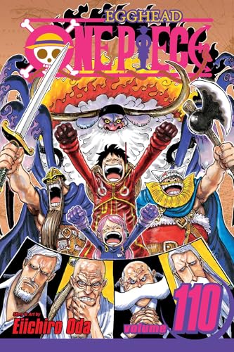 Manga cover of One Piece volume 110 featuring Luffy and characters in battle poses.