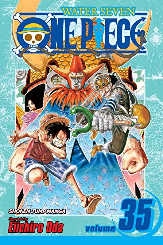 One Piece manga volume 35 cover featuring Luffy, Usopp, and Franky in action.