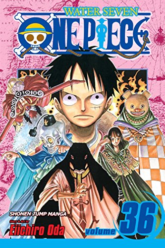 Manga cover of One Piece volume 36 featuring Luffy and various masked characters.
