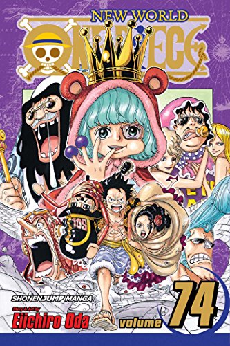 One Piece Volume 74 cover featuring multiple characters in manga style.