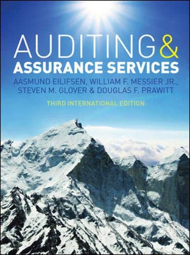Textbook cover for "Auditing and Assurance Services," third edition, with mountains.