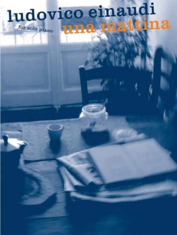 Sheet music book “Una Mattina” by Ludovico Einaudi, with a window scene.