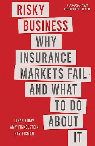 Red book cover with stacked, cut-out text: "Risky Business," authors listed below.