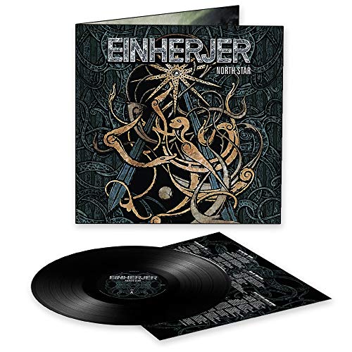 Einherjer "North Star" vinyl record with ornate cover art.