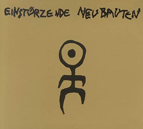 CD cover for Einstürzende Neubauten’s “Kollaps” featuring a black stick figure.