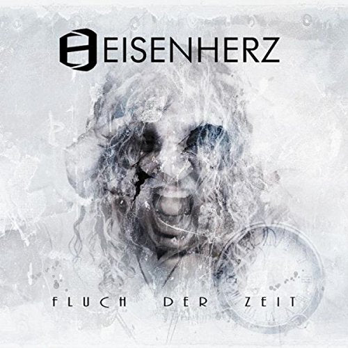 CD cover for Eisenherz - Fluch Der Zeit, featuring a distressed face and clock.