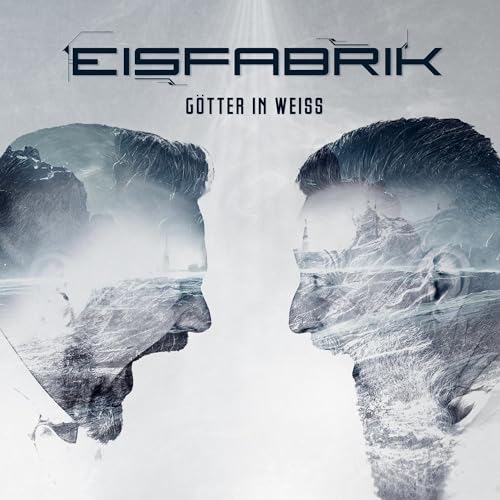 Album cover featuring two silhouettes filled with snowy landscapes facing each other.
