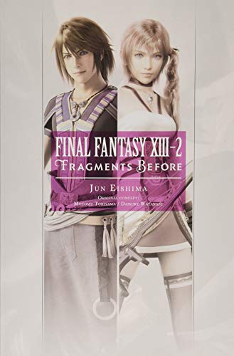 Book cover for “Final Fantasy XIII-2: Fragments Before” featuring two characters.