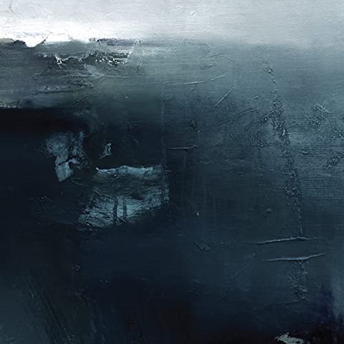 Dark abstract painting with textured brushstrokes, album cover for Eivind Aarset.