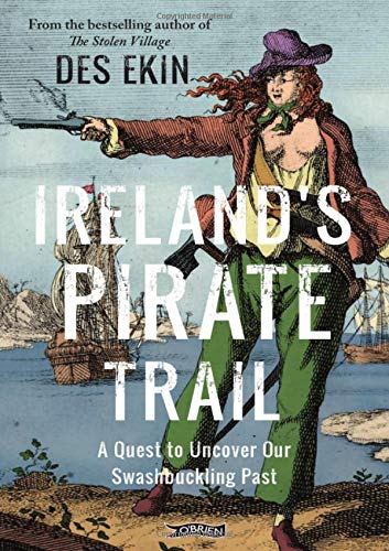 Book cover featuring a pirate aiming a pistol with sailing ships in the background.