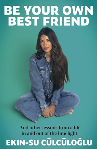 Book cover featuring Ekin-Su Cülcüloğlu seated, with teal background.