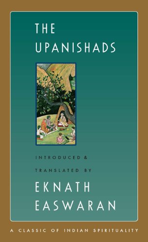 Book cover for The Upanishads by Eknath Easwaran featuring a traditional Indian painting illustration.