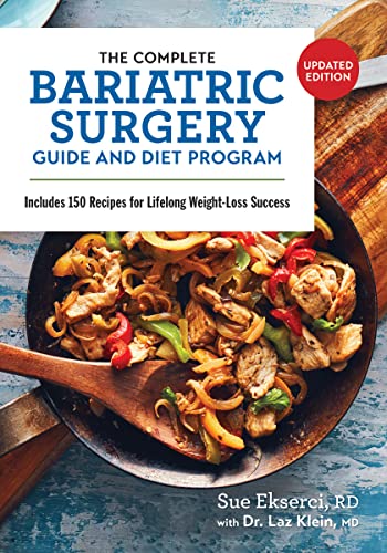 Bariatric surgery guide book with image of chicken and vegetables.