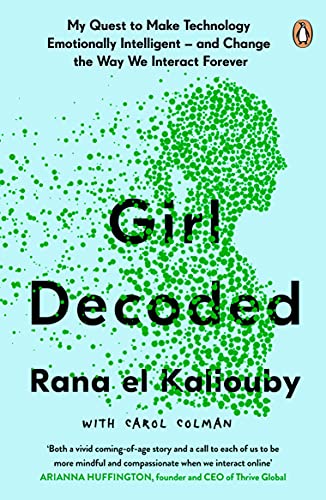 Book cover: “Girl Decoded” with a green, dotted human head silhouette.