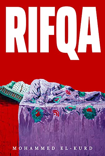 Book cover with the title RIFQA in white text over a red background.