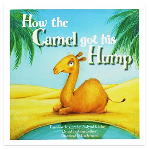 Book cover featuring a cartoon camel in a desert with palm trees.
