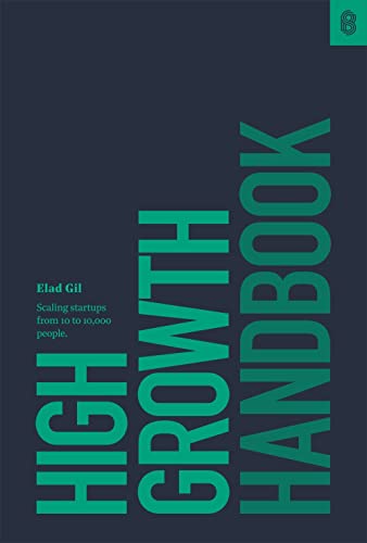 Book cover with dark background and large green text reading High Growth Handbook.