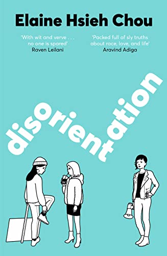 Book cover: "Disorientation" by Elaine Hsieh Chou with illustrated figures.