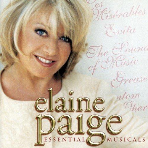 Elaine Paige CD cover featuring her portrait and musical titles.