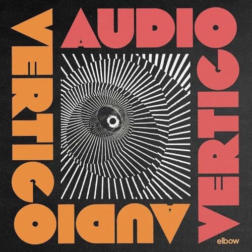 Album cover for Elbow’s “Audio Vertigo” featuring abstract spiral design.