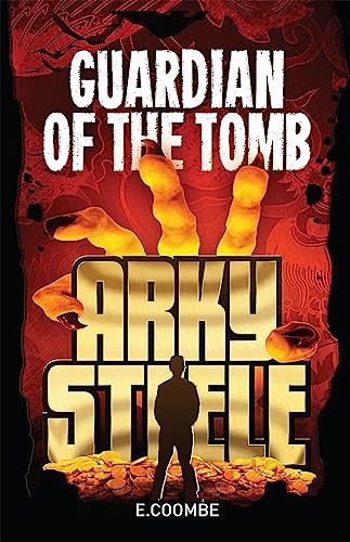 Book cover: shadowy figure, skeletal hand, and bold title "Arky Steele".