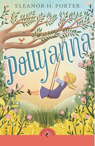 A blonde girl in a purple dress swings from a tree on this book cover.
