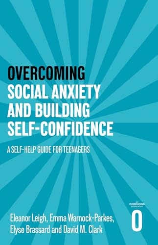 Book cover with radiating blue lines and white text about social anxiety.