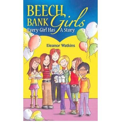 Book cover illustration of six cartoon girls with balloons against a yellow background.