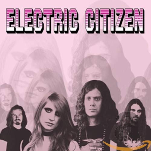 CD cover for Electric Citizen’s “Higher Time” featuring band members’ portraits.
