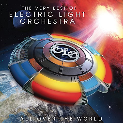 Electric Light Orchestra album cover featuring a colorful spaceship and Earth.