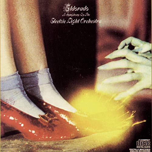 Album cover for Electric Light Orchestra’s Eldorado, featuring ruby slippers.
