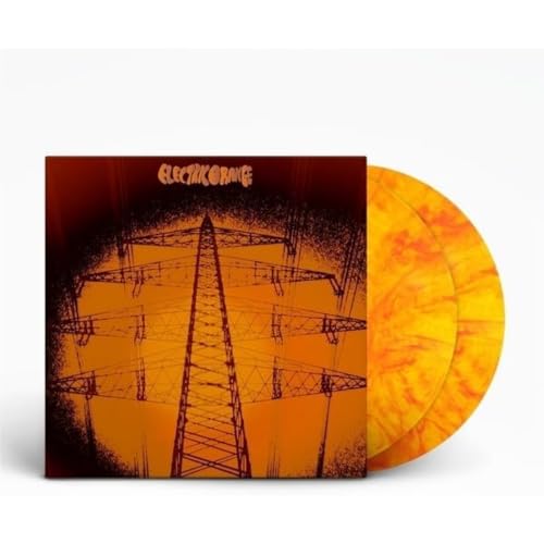 Electric Orange vinyl record with orange-marble effect and power lines artwork.